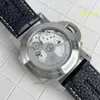 Herren Uhrengeschenk Panerrrais Temperament Uhr Sapphire Mirror Schweizer Automatik Bewegung Größe 44 mm Keulenbahnsgurt mit originaler Nadelschnalle W3mb