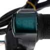 1 par 12-96V Universal Electric Bicycle Switch Control Handle Throttle med LCD Digital Display Lock Twist Thravles Tillbehör