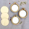 2023 Mini bordado de madeira anel de bordado Diy Cross Stitch Frame Flame Handmade Pingente Bordado Crafts Gift Circle Circle Holding Tool Tool