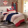 寝具セット到着5pcsコットン2羽毛布団カバーと1つのベッドシート枕カバーソフトプリントセットベッドクロスヘルシー