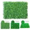 Dekorativa blommor 40x60 cm Artificial Green Grass Square Plastic Lawn Plant Home Wall Decoration Wedding Backdrop Party Flower