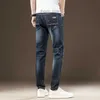 2024 Spring and Autumn High Street Fashion Marque Broidered Perfoated Jeans For Mens Slim Fit Small Feet Pantalon Casual Pantal