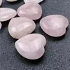 Figurine decorative al quarzo rosa amare il cuore a forma di guarigione agata di gemtina di gemme di gemma naturale per le pietre per l'ansia allevia 40 mm