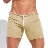 Shorts for Men Summer Sexy Lace-up Holiday Casual Casual Solid Color 3 Point Pants Pantaloni fitness Short