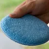 Cartes de voiture en microfibre de 5 pouces détaillant les coussinets applicateurs 6 pcs TADS de nettoyage bleu clair pour l'application de vos soins de soins et de lavage de voiture