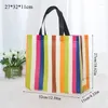 Storage Bags Casual Women Foldable Shopping Bag Reusable Eco Unisex Fabric Non-woven Shoulder Tote Grocery Pouch Lunch