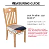 Chaise de chaise imprimée couverture de siège amovible chaise à manger extensible pour salle à manger couverture de chaise en spandex moderne mobilier protecteur