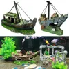 Aquarium Resin Ornament Pirate Ship Wreck Ship Decor Boat Decorations Fish Tank Accessories Aquarium Ornament