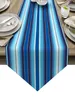 Leinen Tischläufer Blauer Ton gestreifter Tischläufer Home Decor Table Accessoires Home Party Hochzeitsfeier Tischläufer