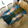 Blue Starry Sky Scenery Nappey Match Scenic Linen Tacon résistant Rectangulaire Table de cuisine Décoration de mariage