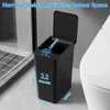 12L Черный умный мусорного бака Водонепроницаемый автоматический датчик мусор для ванной комнаты кухонная туалет дома 240408