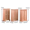 1:12 DollHouse Miniature Wardrobe Storage Storage Gabinete vertical Modelo de móveis Acessórios para Doll House Decor Toys