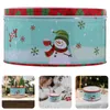 Storage Bottles Christmas Tin Box Jar Sweet Container Sugar Case Candy Biscuit Containers Child