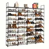 1 pc 10 livelli rack, grande scaffale di stoccaggio, armadietto di scarpe impilabili, contiene 80 paia di scarpe, accessori per dormitori per camera da letto d'ingresso soggiorno, organizzazione domestica e