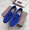 Loro Piano Dress Shoes Woman Summer Walk Outdoor Man Tasman Flat Heel Classic Loafers Luxe Suede Sneakers Designer schoen Mocassin Slip On Career Casual Shoe 35-45