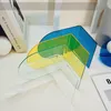 Colorful Acrylic Bookends Stand Bookshelf Decorative Desktop Organizer Office Home Book Ends Stand Holder Shelf Bookrack