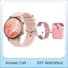 Regardez Smart Watch Korean Woman Girls Smartwatch 2023 Bluetooth Call vocal Assistant WhatsApp Notification Bracelet de pression artérielle