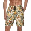 Shorts masculinos aquarela Butterflies Board Summer Fashion Running Surf calça curta