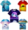 Animal Dolphin 3d print t shirt vrouwen mannen jongens meisjes kinderen zomers mode korte mouw grappige t -shirt grafische tees streetwear4221518