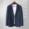 Mens ternos de moda Business Casual Versão coreana Bonita Slim British Trench Coat Ice Selk Selfreen Spring Summer Summer Blazer