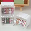 Caja de almacenamiento de cinta de escritorio Tape de enmascarar la oficina de la escuela de la escuela Suministros de papelería para organizar cintas Washi