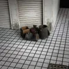 1:64 Scale Trash Can Booth Street Scene Scene Scene Mini Doll Creative Toy Figure Sand Sand Table Scene Matching Matching