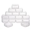50pcs Plastic Transparent Bead Conteners Cube Boîte de rangement Cube Petits articles Nail Art Craft Strade Organizer Case 3.5x3.5x1.8 cm