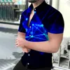 Herren -Casual -Shirts 3D Digitaldruck Kurzarm Shirt