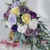 Fleurs décoratives réaliste artificielle élégante pour le bouquet de mariée écologique intérieur ou extérieur