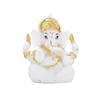 Dekorativa figurer harts Ganesha -staty Buddha elefant God skulptur Heminredning Zen dekoration ornament