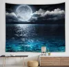 Scene Aubersies Starry Sky Moon Night Tapestry Room Decorazione Arte Sfondo Caso Casa Soggio