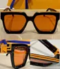 Millionaire Sunglasses M96006WN mens or womens Million glasses old flower embossed orange lenses fashion classic black frame mirro9134643