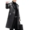 Batmo 2023 Ny ankomst Autumnwinter Real Leather Thicked Trench Coat Men, Man Split Leather Double Breasted Overcoat, JY9103