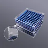 Caja de Congelador de Laboratorio, Estante de Tubo, Color Azul, 81-well, Polipropileno, PCR, Puede Acoomodar Crioviales de 2ml O Menos