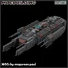 Spaceship Moc Building Bloc Cruiser Frigate Corvette Destroyer Model Model Christmas cadeau DIY Bricks Assemblage des jouets Cadeau d'anniversaire