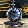 Pocket horloges vintage steampunk pocket fob heren unisex militaire kwarts pocket es ketting met kettinggeschenken reloj hombre y240410