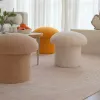 Cute Mushroom Designer Ottoman Dressing Makeup Shoe Stool Pouf Soft Fleece Bench Adutls Baby Kids Gift Home Decor Furniture
