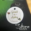 Foil Gold Custom Hang Tag Widding Favors Tags -yor Nom de texte Logo Tags perforés personnalisés