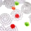 24 Círculo de estilo 3D flores cortes de corte de metal para álbumes de recortes Tarjetas de manualidades de papel de bricolaje haciendo en relieve Garland Die cortes 2023 Nuevo