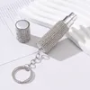 Lagringsflaskor 10 ml Crystal Shiny Rhinestone Tom parfymflaskan Keyring Spray Liquid Holder Keychain Travel Prov Container