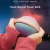 Starry Sky Ball Power Bank 10000mAH El Isıtıcı Isıtıcı Powerbank Taşınabilir Şarj Cihazı İPhone 14 13 Samsung S22 Xiaomi Poverbank