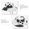 Dog Apparel Decor Pet Hat Household Puppy Supply Anti-shedding Decorative Cow Pattern Adorable Kitten