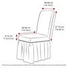 Coperture per sedie Cover Seersucker allungamento gonna lunga spandex in alto per la sala da pranzo nozze el banchetto decorazione