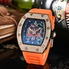 2023 Multifunzione Multi-Funzione Automatico Mens Top Luxury AAA Mens Watch Dragon Dragon Tiger Diamond Pattern