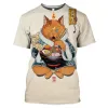 Vintage T-shirt samuraj cat