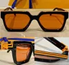 Millionaire Sunglasses M96006WN mens or womens Million glasses old flower embossed orange lenses fashion classic black frame mirro8383019