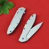 Tunafire 6.96 inch Silver GT-1660 folding knife 410 stainless steel handle Blade material 14C28N Outdoor camping survival tools