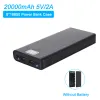 20000mAh Case de banque d'alimentation 8 x 18650 Boîte de rangement de batterie Boîte de batterie Shell Double USB Type C Interface Micro USB pour les téléphones intelligents