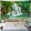 Tapestry Landscape Tapisseries Fantasy Forest Waterfall Mur suspendu bohemian décoration art wall tissu picnic nat nouée R0411