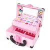 Kid Makup Cosmetics Playing Box Makeup Girl Toy Play Set Lipstick Sécurité oculaire Kit de jouets non toxiques pour fille